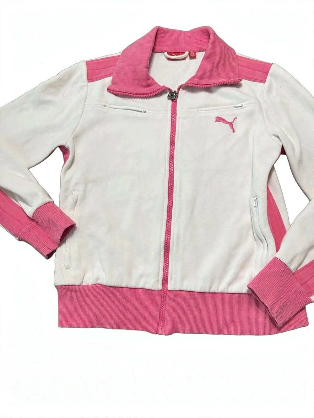 Puma Pink & White Track Jacket